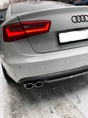 Audi A6 C7 установка заднего диффузора S-Line с насадками